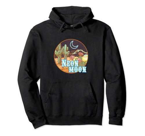 Distressed Neon Moon Western Boho Hoodie - Streetwear Style Unisex - T-Shirt, Sweatshirt, Hoodie
