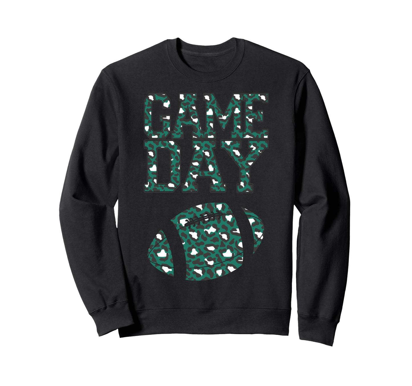 Leopard Game Day Football Mom Sweatshirt - Unique Graphic Men Women - T-Shirt, Sweatshirt, Hoodie