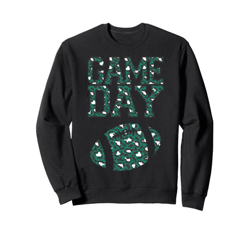 Leopard Game Day Football Mom Sweatshirt - Unique Graphic Men Women - T-Shirt, Sweatshirt, Hoodie