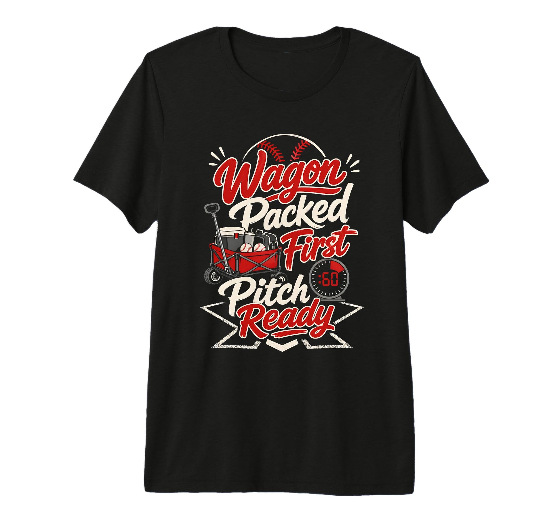 Funny Baseball Mom Wagon Backed T-Shirt - Streetwear Style for Adults - T-Shirt, Sweatshirt, Hoodie