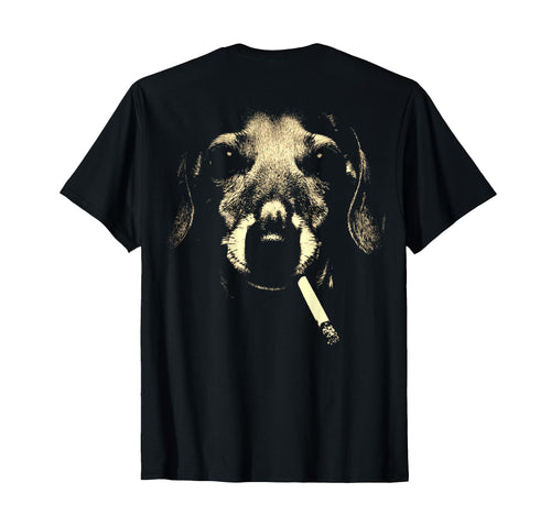 Dachshund Smoking Cigarette Grunge T-Shirt - Streetwear Style Men Women - T-Shirt, Sweatshirt, Hoodie