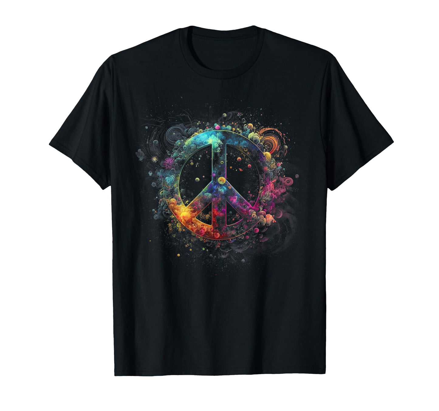 Peace Sign Freedom Hippie Flower T-Shirt - Novelty Apparel for Adults - T-Shirt, Sweatshirt, Hoodie