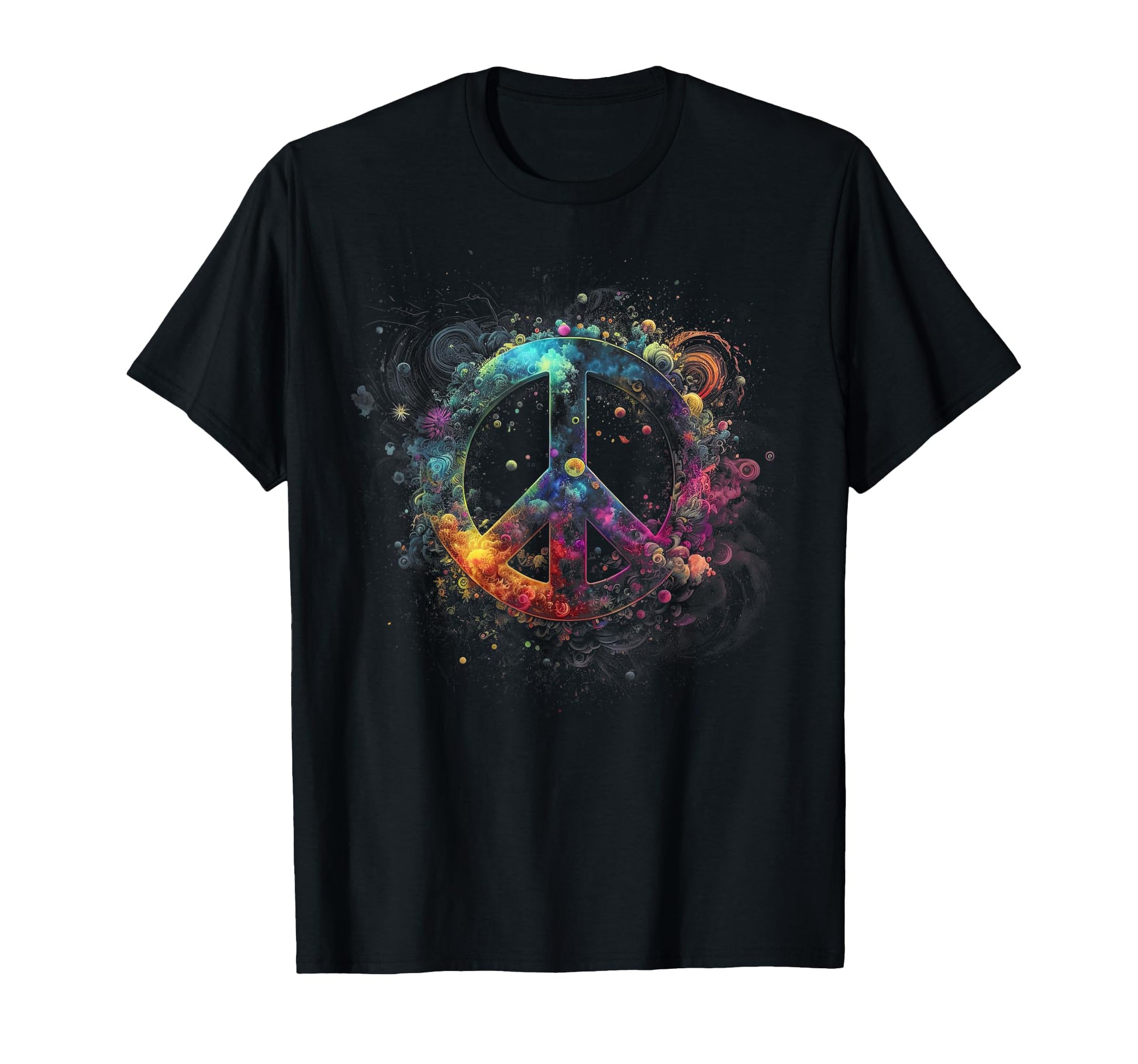 Peace Sign Freedom Hippie Flower T-Shirt - Novelty Apparel for Adults - T-Shirt, Sweatshirt, Hoodie