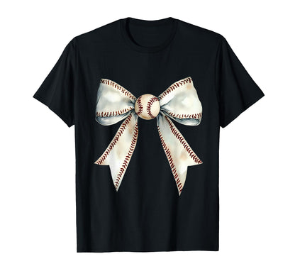 Baseball Coquette Bow Baseball Mom T-Shirt - Aesthetic Graphic for Adults - T-Shirt, Sweatshirt, Hoodie