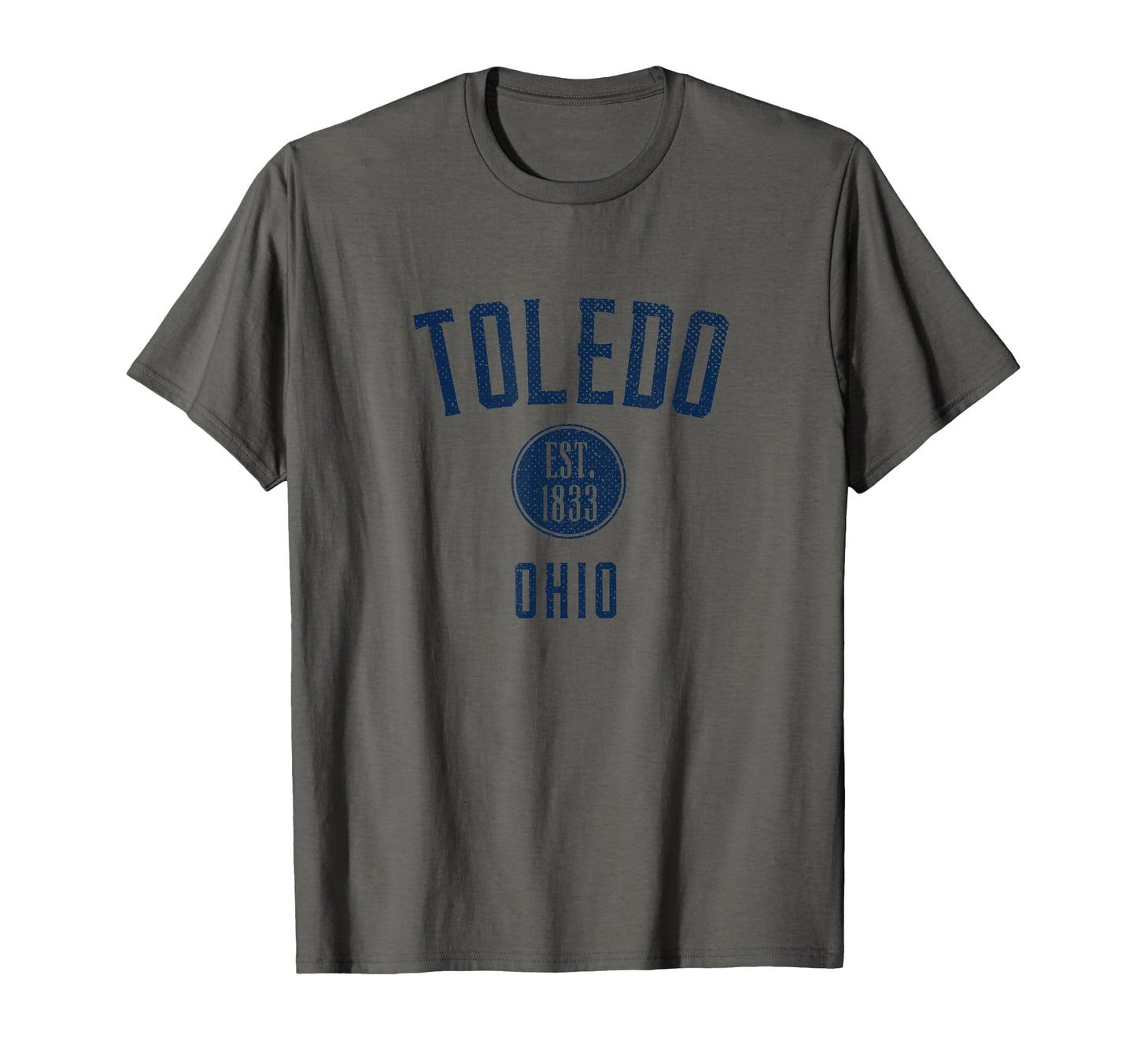Toledo Ohio Varsity Distressed T-Shirt - Fun Novelty Design for Adults - T-Shirt, Sweatshirt, Hoodie