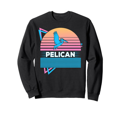 Pelican Vaporwave Aesthetic Sweatshirt - Minimalist Print Unisex - T-Shirt, Sweatshirt, Hoodie