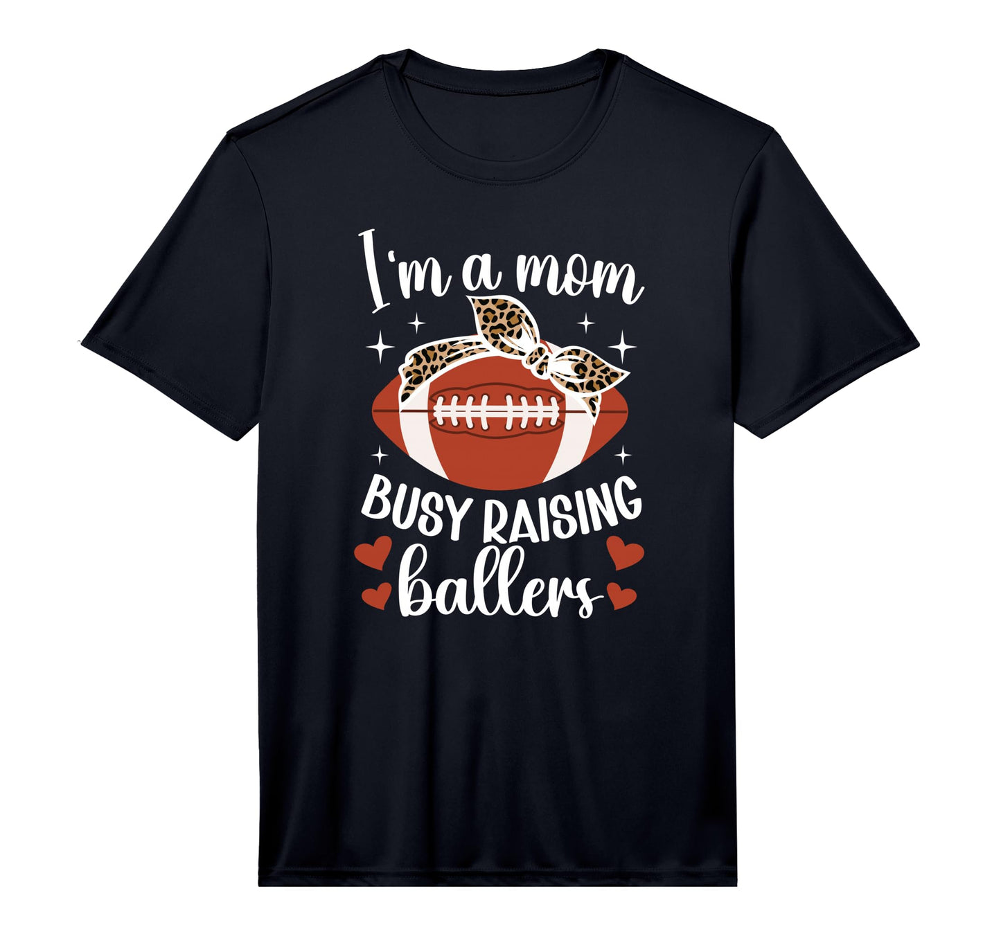 Mens Raising Ballers Football Mom T-Shirt - Fun Novelty Design for Adults - T-Shirt, Sweatshirt, Hoodie