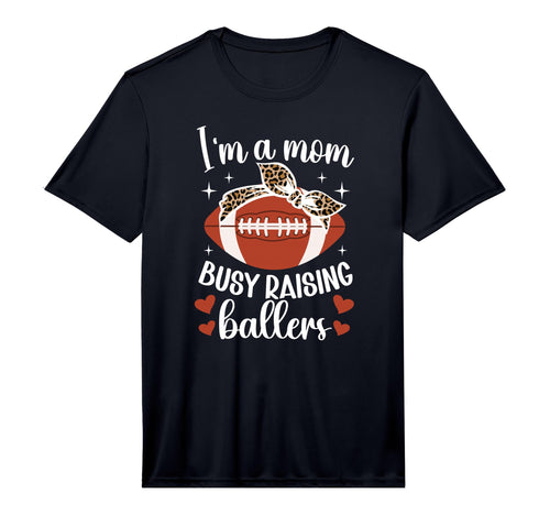 Mens Raising Ballers Football Mom T-Shirt - Fun Novelty Design for Adults - T-Shirt, Sweatshirt, Hoodie