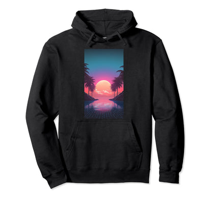 Aesthetic Vaporwave 80S Aesthetic Hoodie - Minimalist Print Unisex - T-Shirt, Sweatshirt, Hoodie
