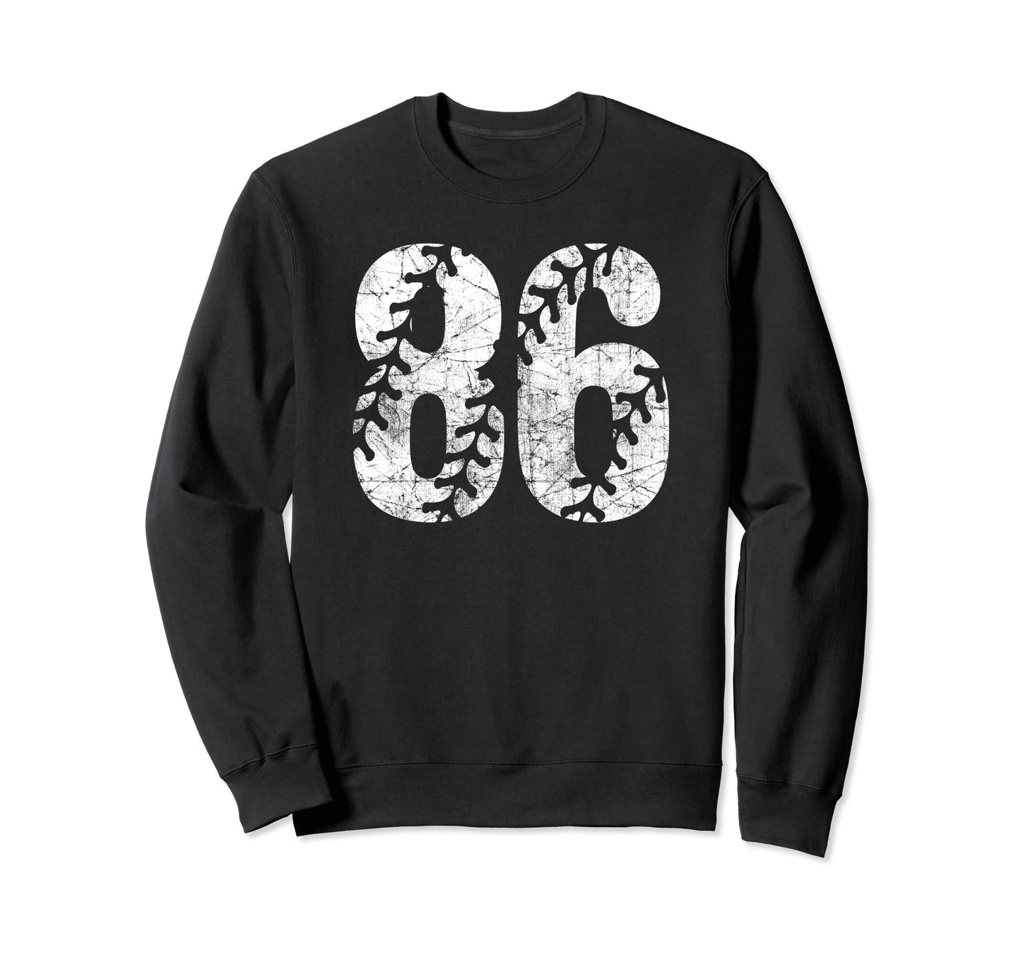 Baseball Softball Mom 86 Number Sweatshirt - Casual Everyday Wear Unisex - T-Shirt, Sweatshirt, Hoodie