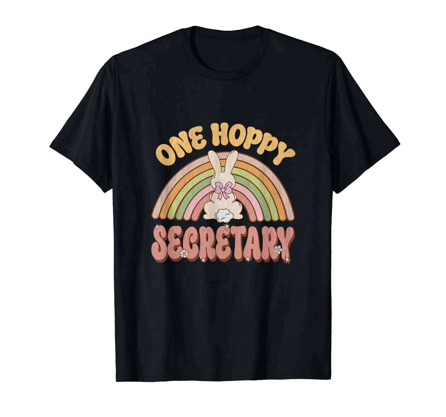 One Hoppy Secretary Bunny Easter T-Shirt - Aesthetic Graphic Unisex - T-Shirt, Sweatshirt, Hoodie