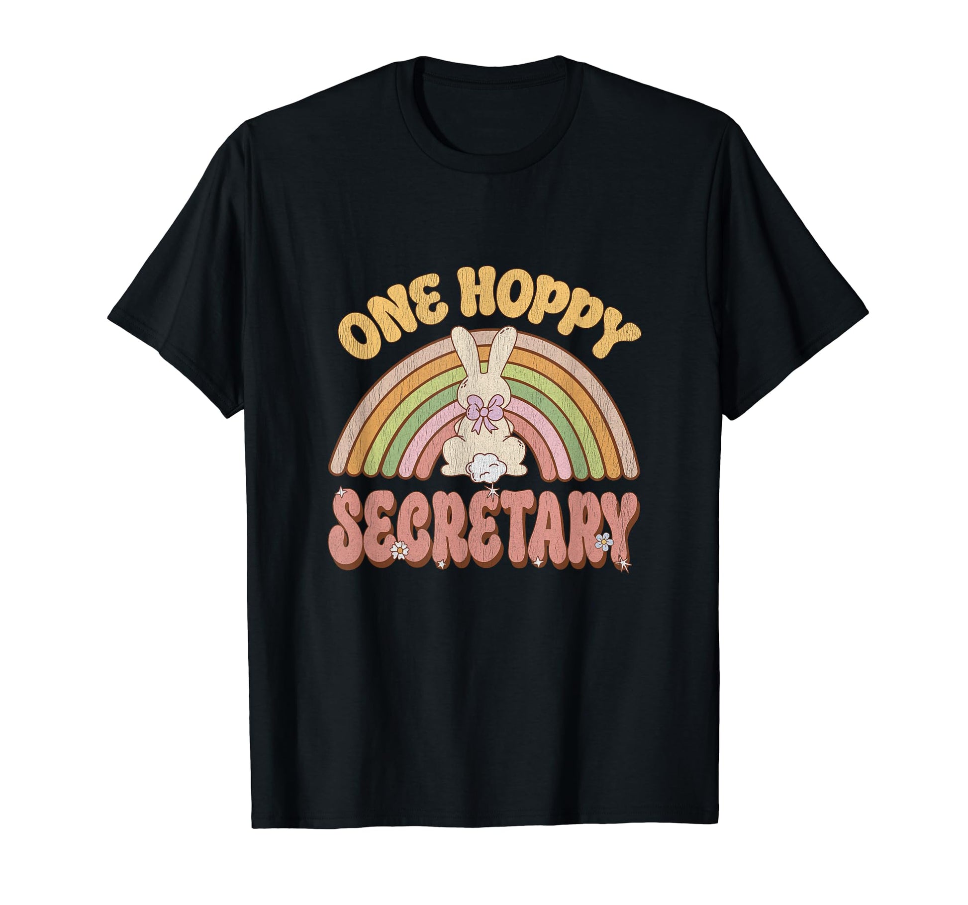 One Hoppy Secretary Bunny Easter T-Shirt - Aesthetic Graphic Unisex - T-Shirt, Sweatshirt, Hoodie