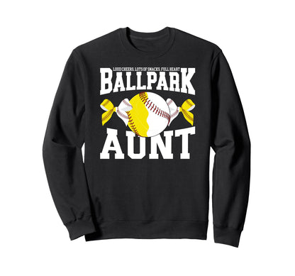 Funny Baseball Softball Aunt Sweatshirt - Casual Everyday Wear Unisex - T-Shirt, Sweatshirt, Hoodie