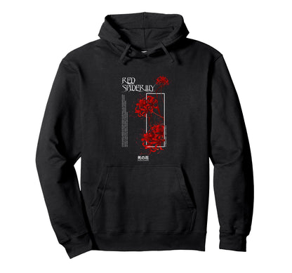 Japanese Red Spider Lily Soft Grunge Hoodie - Trendy Graphic for Adults - T-Shirt, Sweatshirt, Hoodie