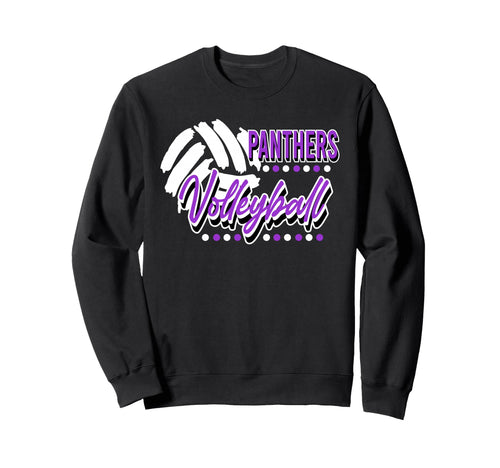 Purple Panthers Volleyball Mom Game Day Sweatshirt - Trendy Graphic Unisex - T-Shirt, Sweatshirt, Hoodie