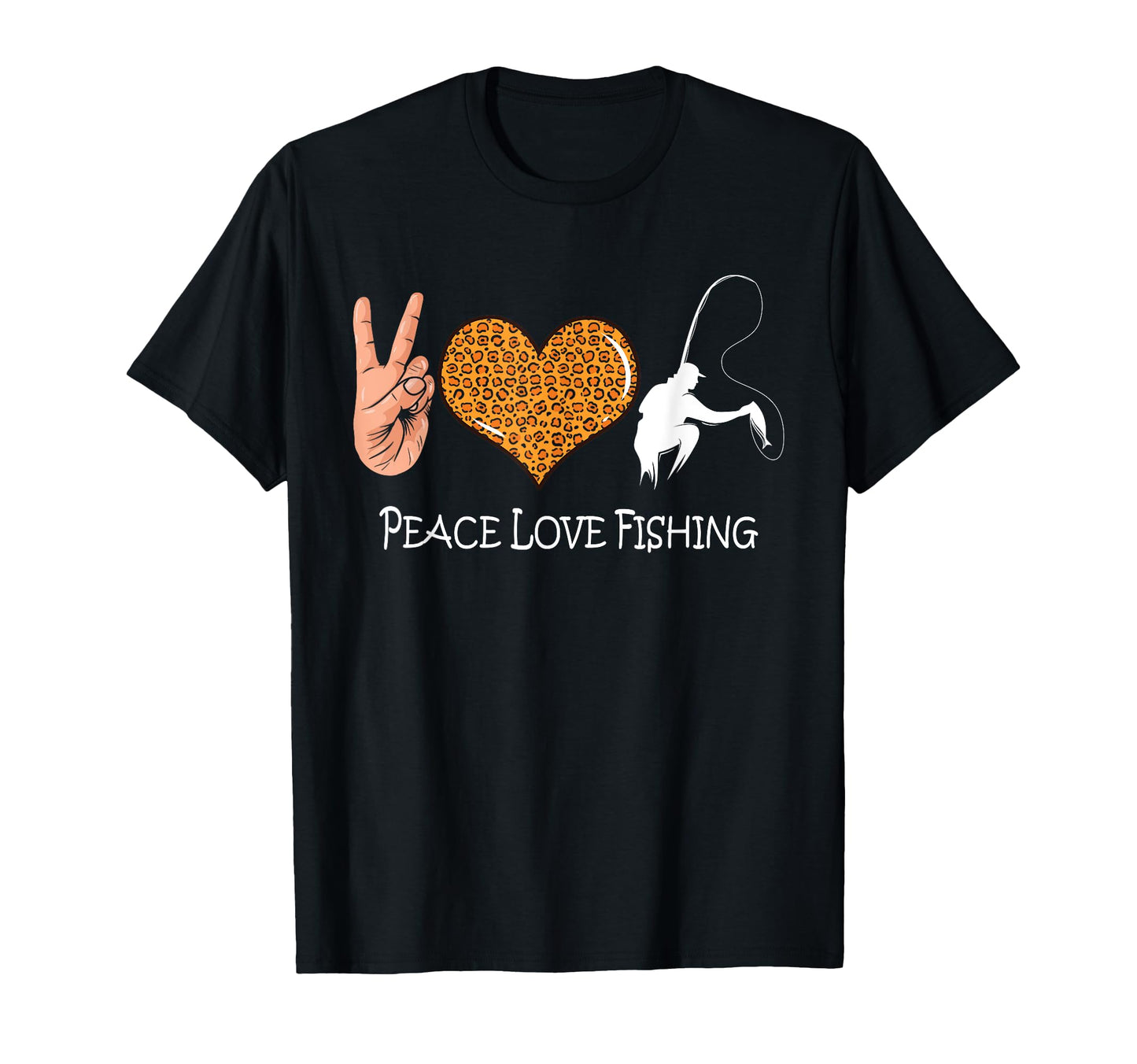 Fishing Peace Love Peace Love T-Shirt - Aesthetic Graphic Men Women - T-Shirt, Sweatshirt, Hoodie