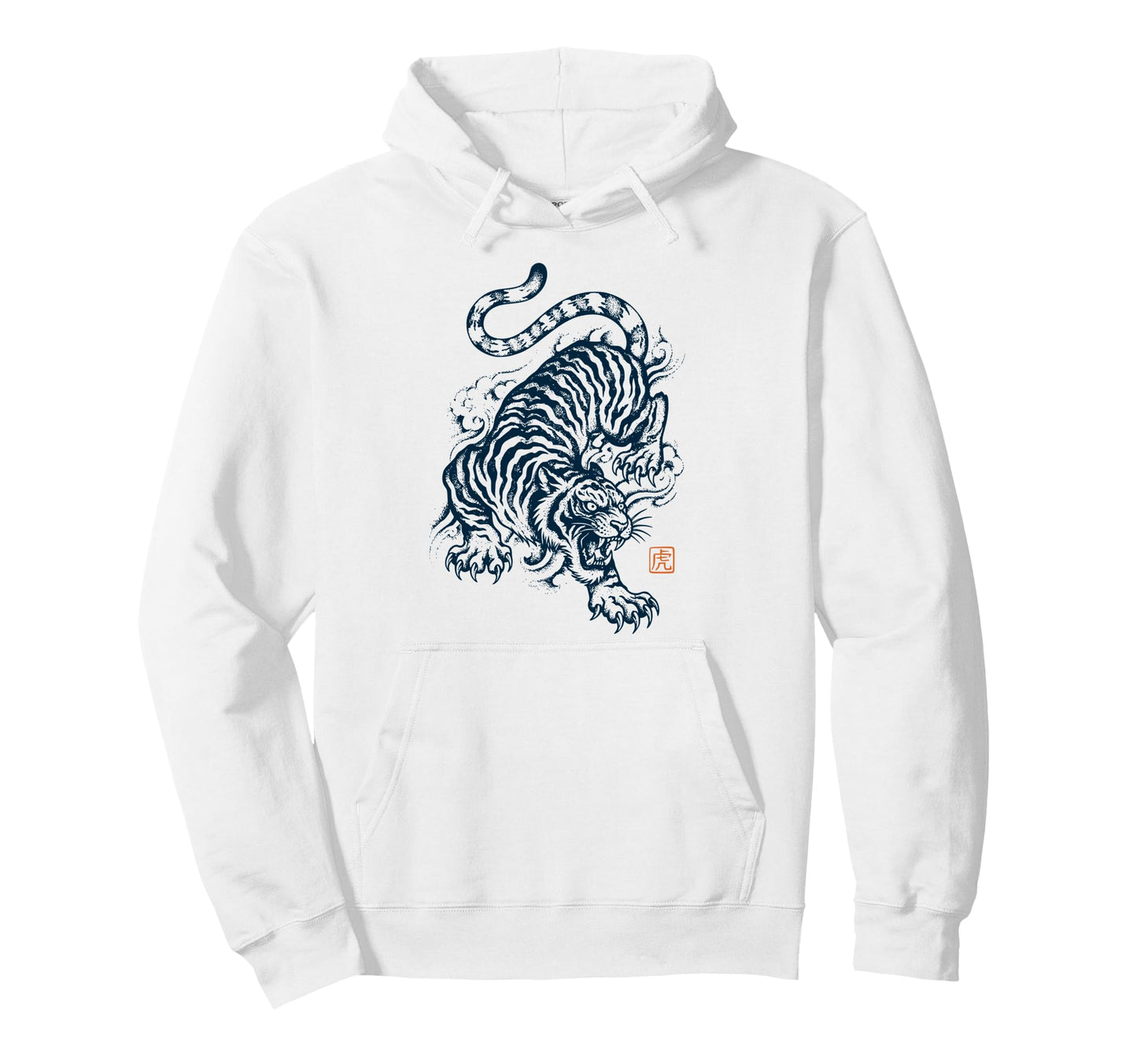 Japanese Aesthetic Asian Traditional Tiger Hoodie - Graphic Print Men Women - T-Shirt, Sweatshirt, Hoodie