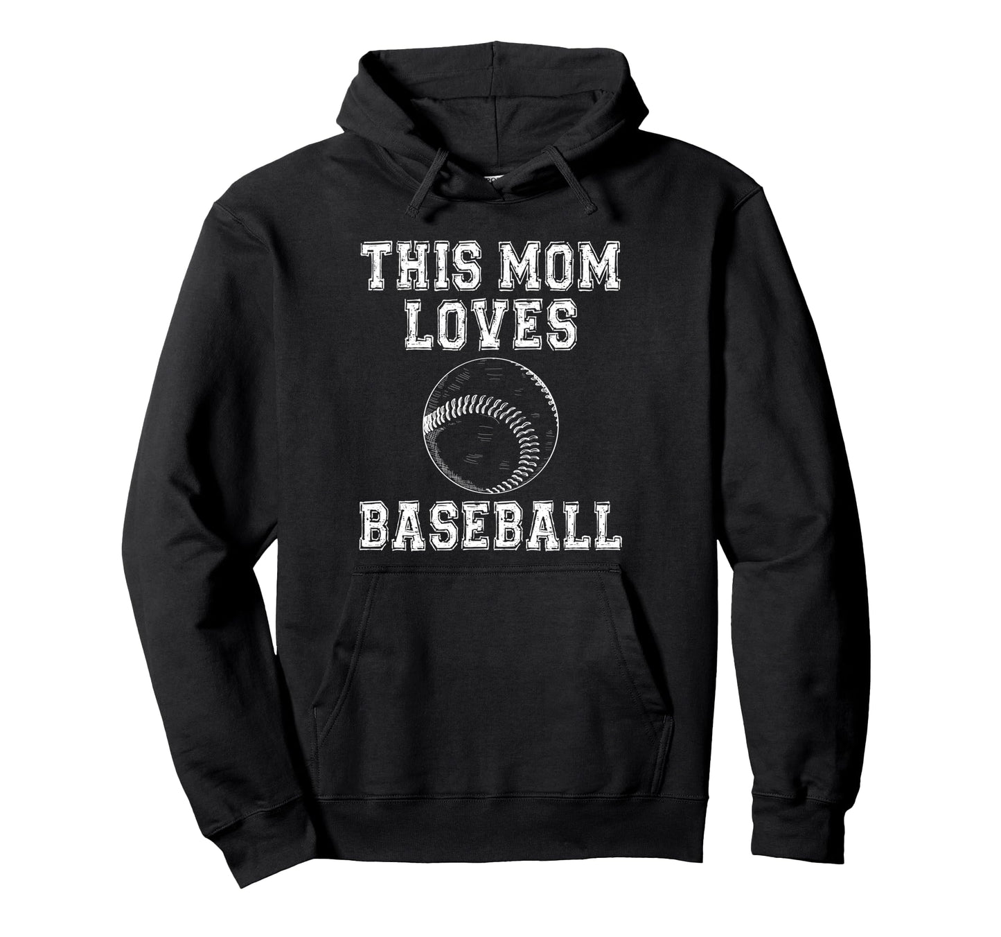 This Mom Loves Baseball Game Day Hoodie - Casual Everyday Wear Men Women - T-Shirt, Sweatshirt, Hoodie