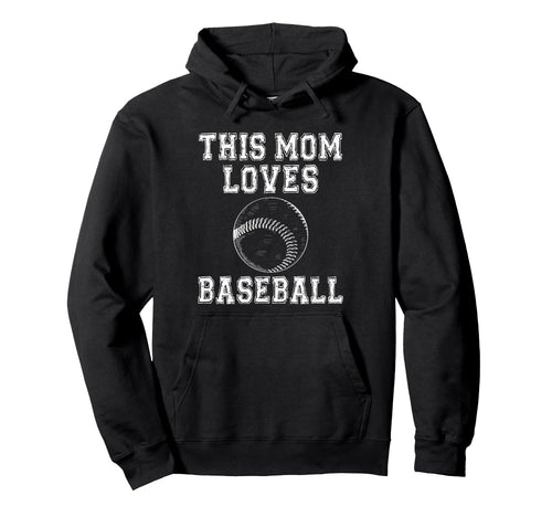 This Mom Loves Baseball Game Day Hoodie - Casual Everyday Wear Men Women - T-Shirt, Sweatshirt, Hoodie