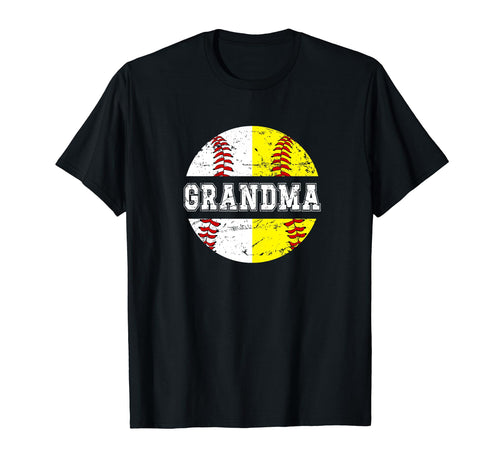 Baseball Softball Grandma Softball T-Shirt - Unique Graphic Men Women - T-Shirt, Sweatshirt, Hoodie