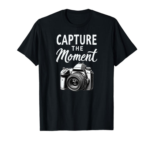 Capture Moment Camera Photography T-Shirt - Graphic Print Unisex - T-Shirt, Sweatshirt, Hoodie