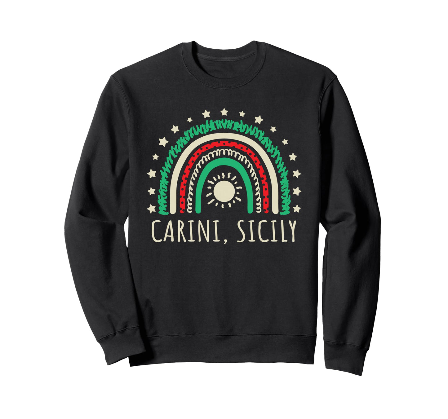 Carini Sicily Italy Nice Rainbow Sweatshirt - Custom Art Print Unisex - T-Shirt, Sweatshirt, Hoodie