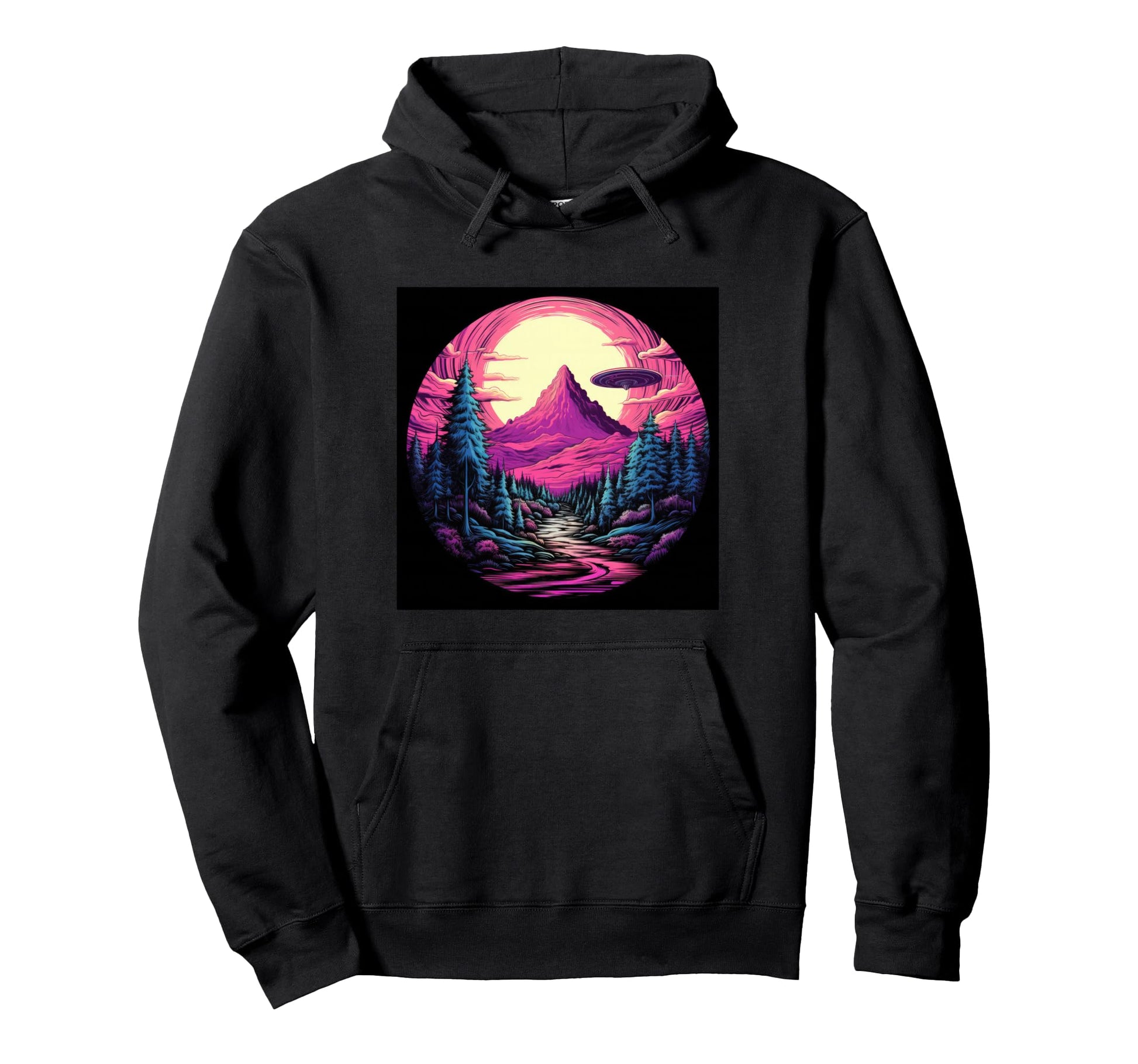 Alien Abduction Alien Vaporwave Ufo Hoodie - Aesthetic Graphic Unisex - T-Shirt, Sweatshirt, Hoodie
