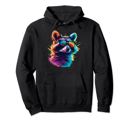 Funny Raccoon Sunglasses Summer Gift Hoodie - Streetwear Style Men Women - T-Shirt, Sweatshirt, Hoodie