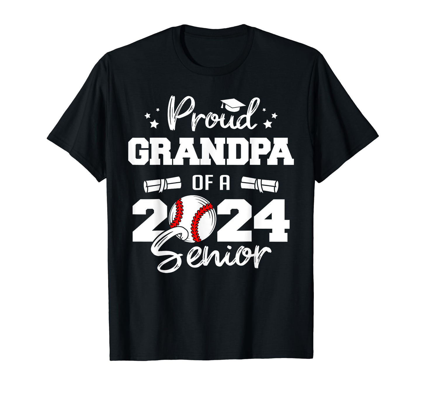 Proud Grandpa 2024 Senior Funny T-Shirt - Aesthetic Graphic Men Women - T-Shirt, Sweatshirt, Hoodie