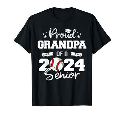 Proud Grandpa 2024 Senior Funny T-Shirt - Aesthetic Graphic Men Women - T-Shirt, Sweatshirt, Hoodie