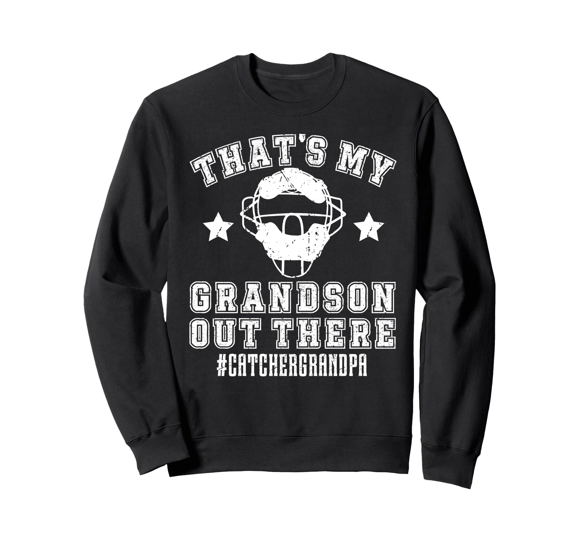 My Grandson Baseball Catcher Grandpa Sweatshirt - Custom Art Print Unisex - T-Shirt, Sweatshirt, Hoodie
