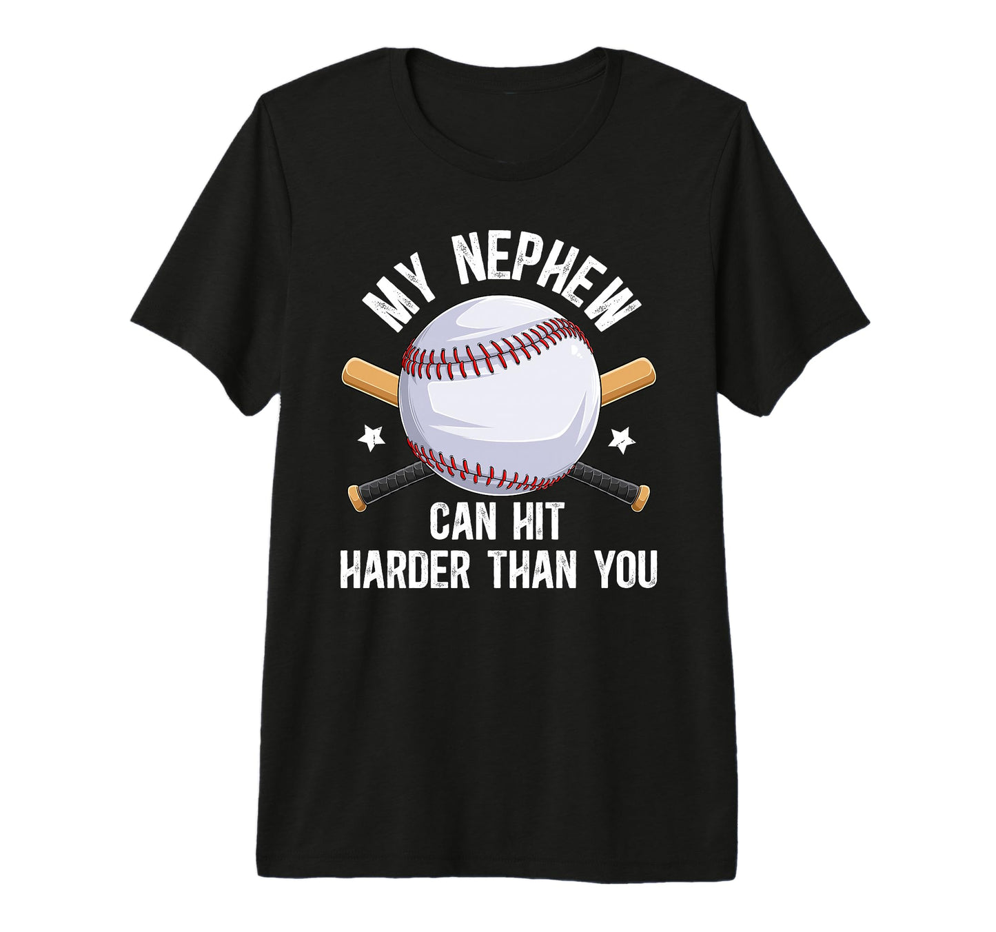 Mens My Nephew Baseball Uncle T-Shirt - Custom Art Print Men Women - T-Shirt, Sweatshirt, Hoodie