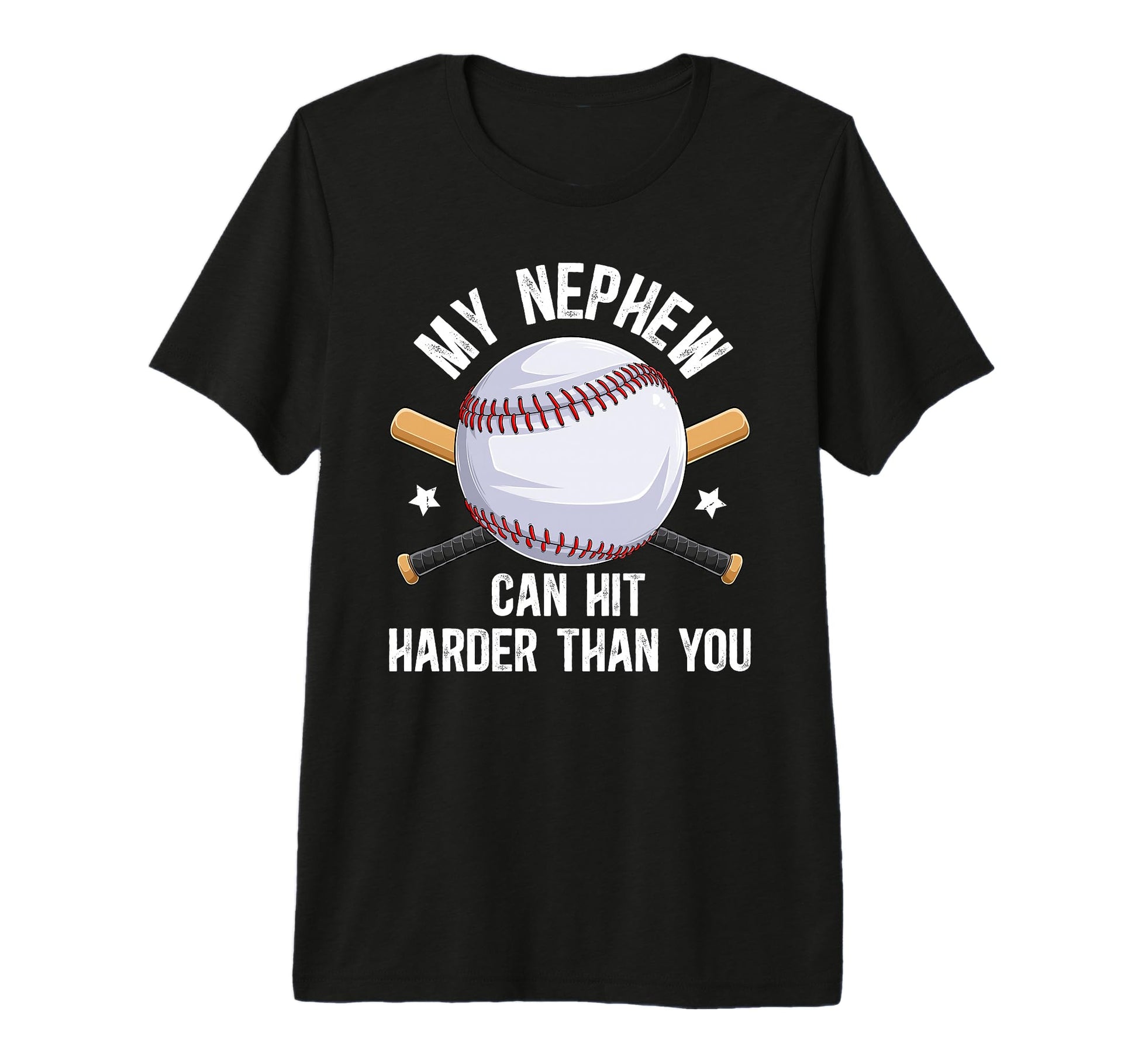 Mens My Nephew Baseball Uncle T-Shirt - Custom Art Print Men Women - T-Shirt, Sweatshirt, Hoodie