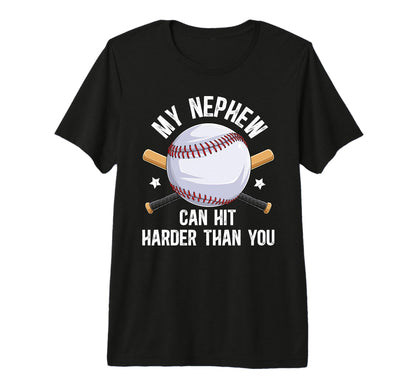 Mens My Nephew Baseball Uncle T-Shirt - Custom Art Print Men Women - T-Shirt, Sweatshirt, Hoodie