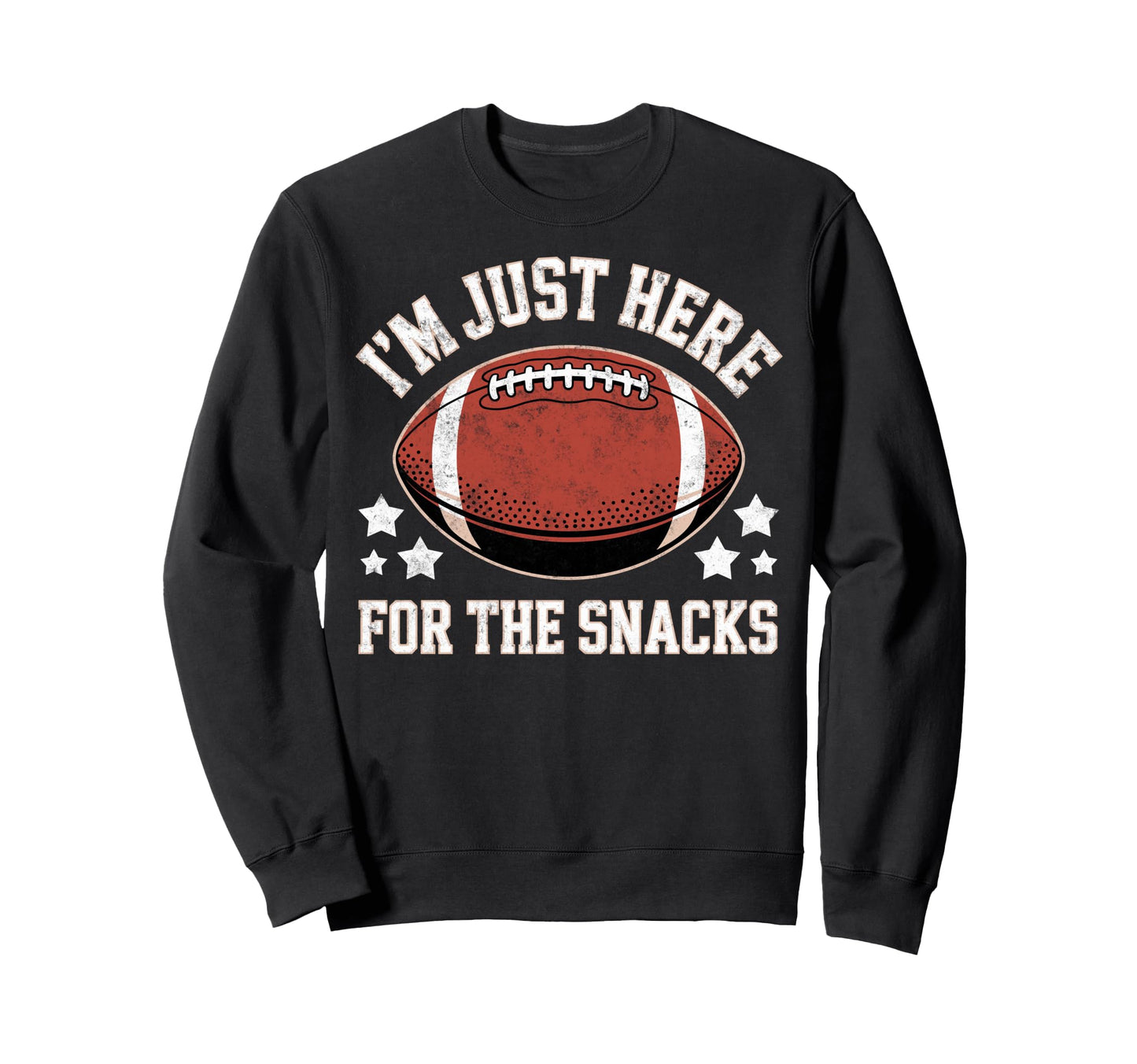 Im Just Here Snacks Funny Joke Sweatshirt - Minimalist Print for Adults - T-Shirt, Sweatshirt, Hoodie