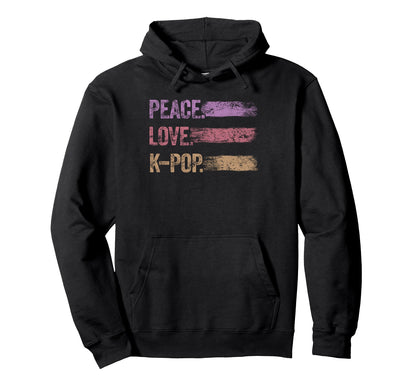 Headset Kpop Peace Love K Pop Heart K Pop Hoodie - Graphic Print Unisex - T-Shirt, Sweatshirt, Hoodie