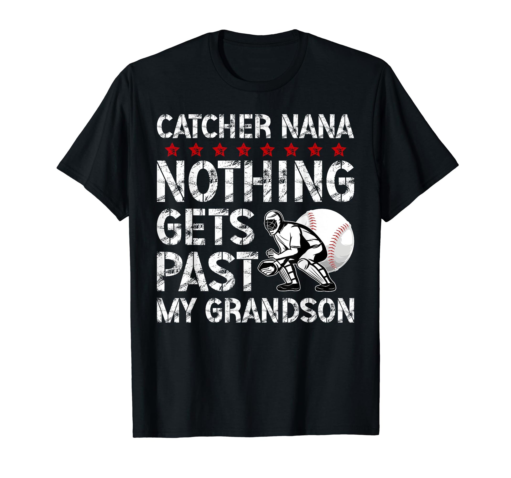 Baseball Catcher Nana Proud Nana T-Shirt - Minimalist Print Men Women - T-Shirt, Sweatshirt, Hoodie