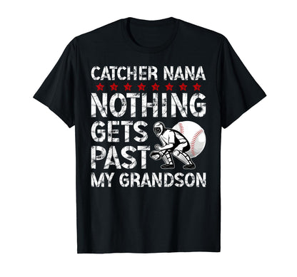Baseball Catcher Nana Proud Nana T-Shirt - Minimalist Print Men Women - T-Shirt, Sweatshirt, Hoodie