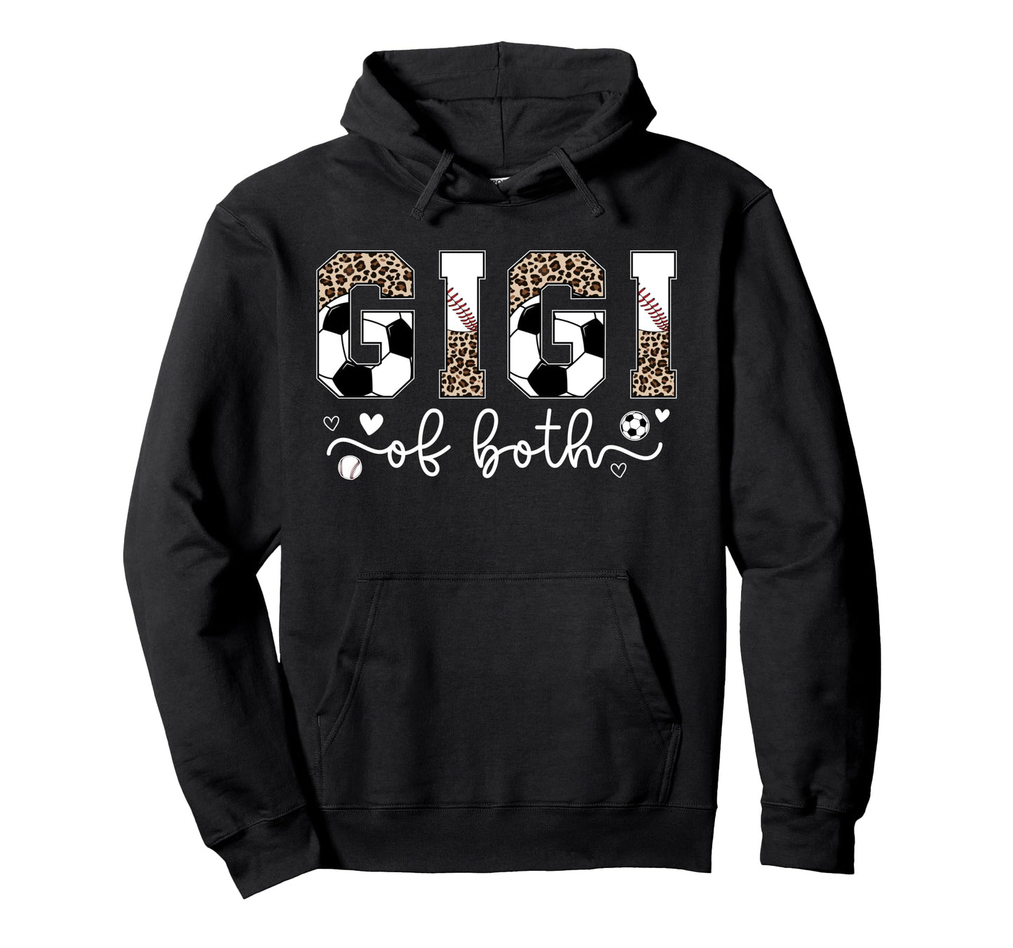 Gigi Both Leopard Baseball Soccer Hoodie - Streetwear Style for Adults - T-Shirt, Sweatshirt, Hoodie