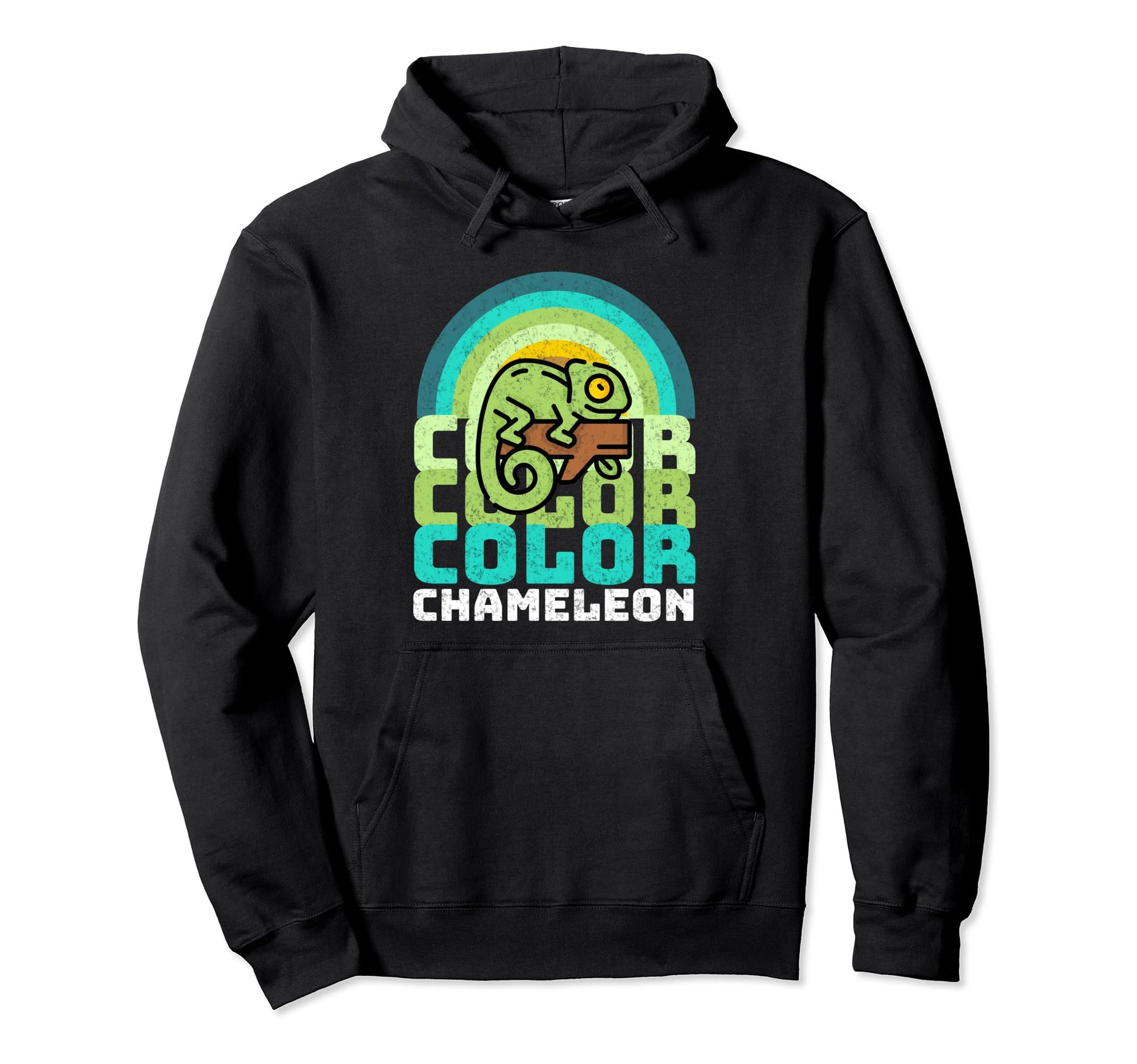 Color Chameleon 80S Rainbow Hoodie - Streetwear Style Men Women - T-Shirt, Sweatshirt, Hoodie
