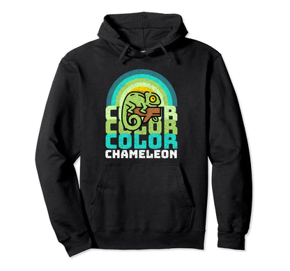 Color Chameleon 80S Rainbow Hoodie - Streetwear Style Men Women - T-Shirt, Sweatshirt, Hoodie