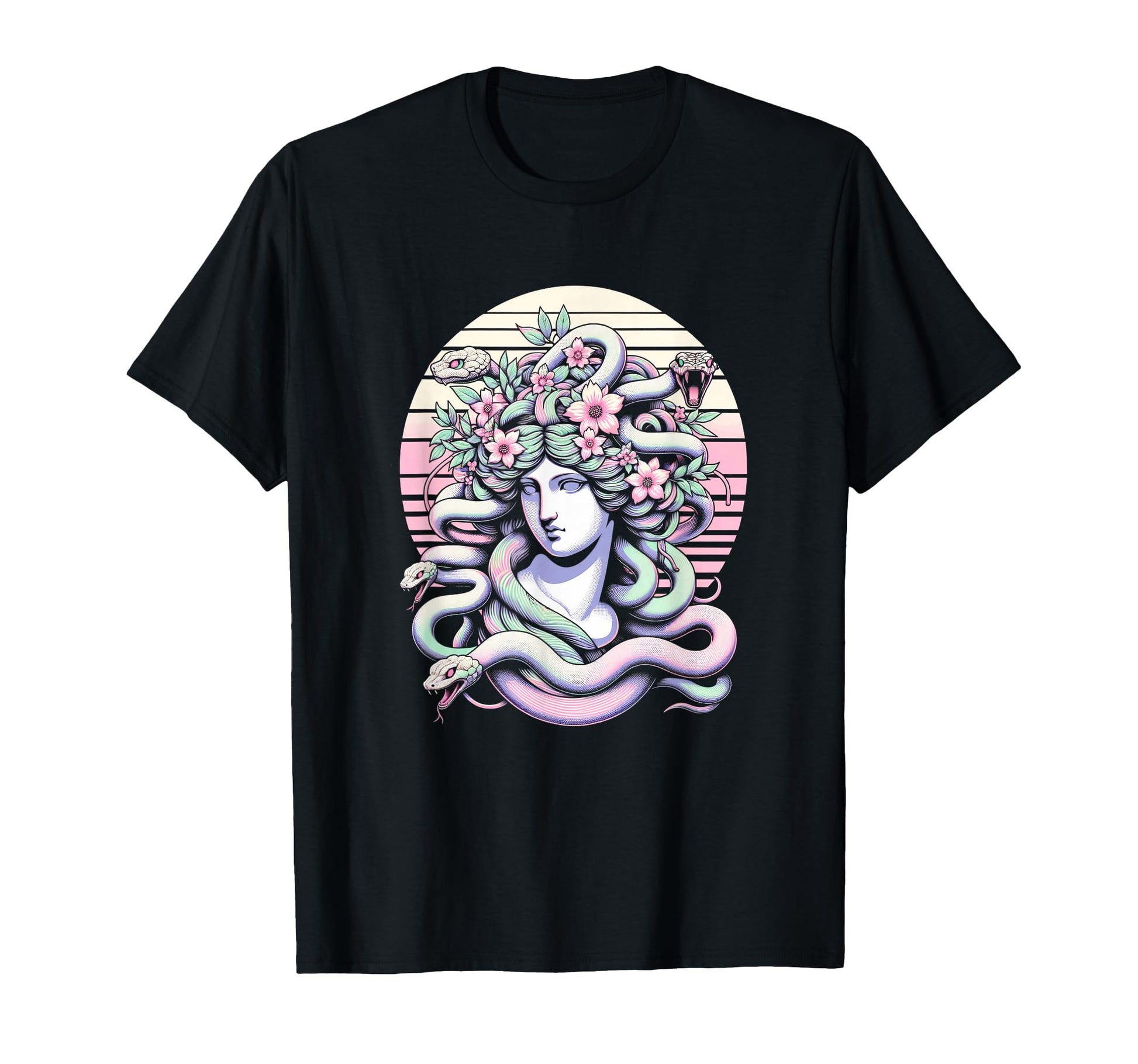 Medusa Statue Otaku Art Vaporwave T-Shirt - Streetwear Style Men Women - T-Shirt, Sweatshirt, Hoodie