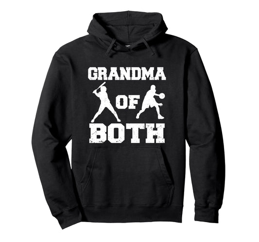Grandma Both Funny Baseball Basketball Hoodie - Aesthetic Graphic Unisex - T-Shirt, Sweatshirt, Hoodie