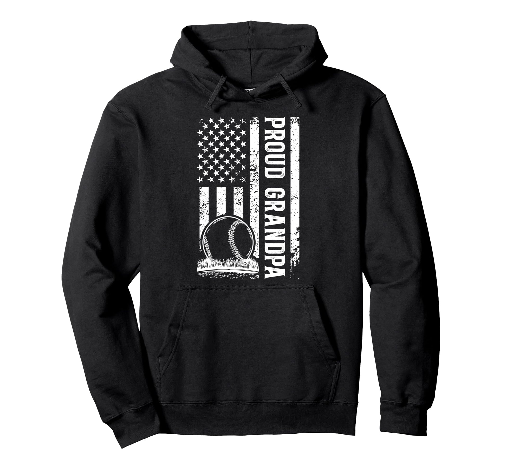 Proud Grandpa Baseball Player Us Hoodie - Casual Everyday Wear for Adults - T-Shirt, Sweatshirt, Hoodie