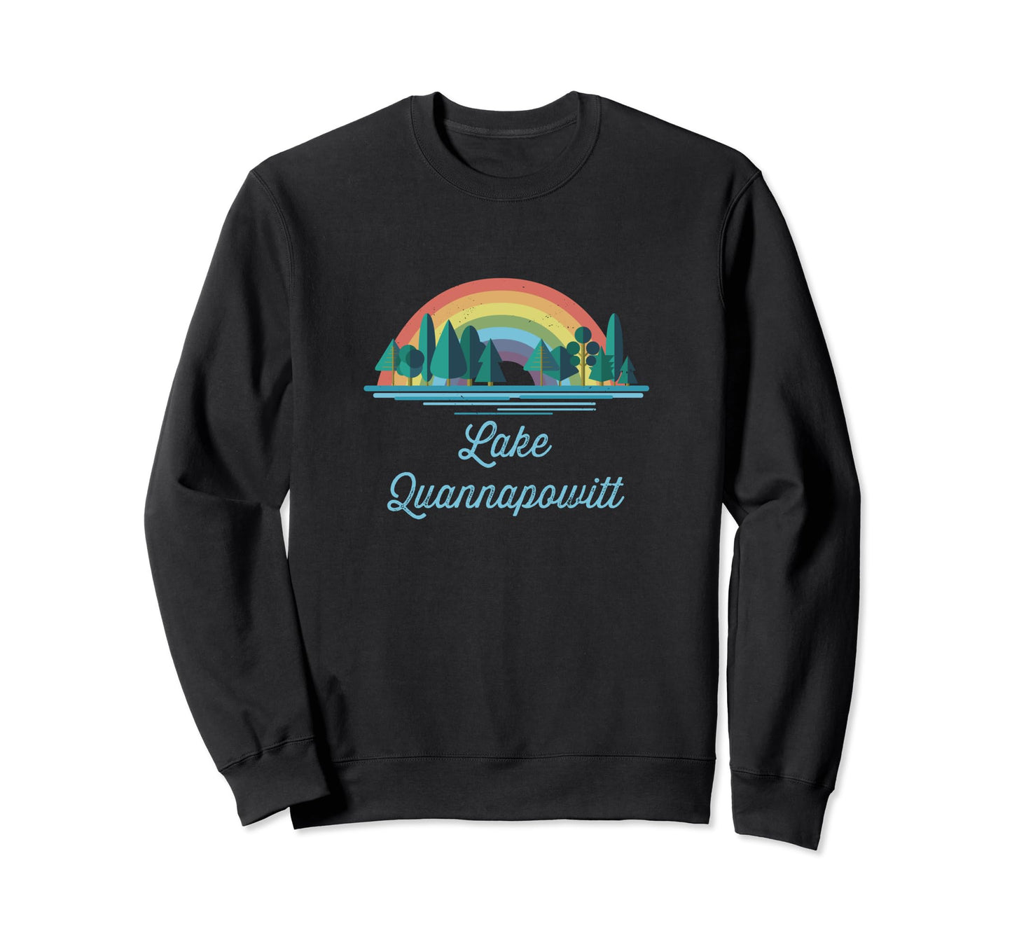 Lake Quannapowitt Rainbow Lake Sweatshirt - Graphic Print for Adults - T-Shirt, Sweatshirt, Hoodie