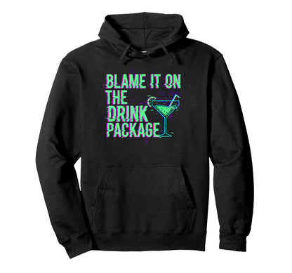 Blame It Drink Package Glitch Cruise Hoodie - Aesthetic Graphic Men Women - T-Shirt, Sweatshirt, Hoodie
