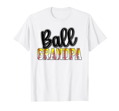 Ball Grandpa Groovy Softball Baseball T-Shirt - Minimalist Print Men Women - T-Shirt, Sweatshirt, Hoodie