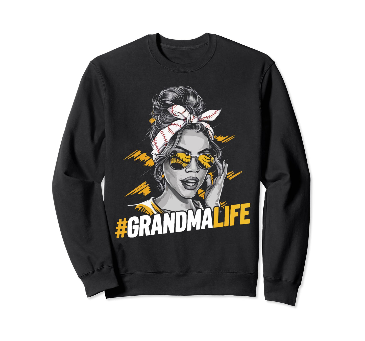 Baseball Grandma Grandmother Granny Sweatshirt - Graphic Print Men Women - T-Shirt, Sweatshirt, Hoodie