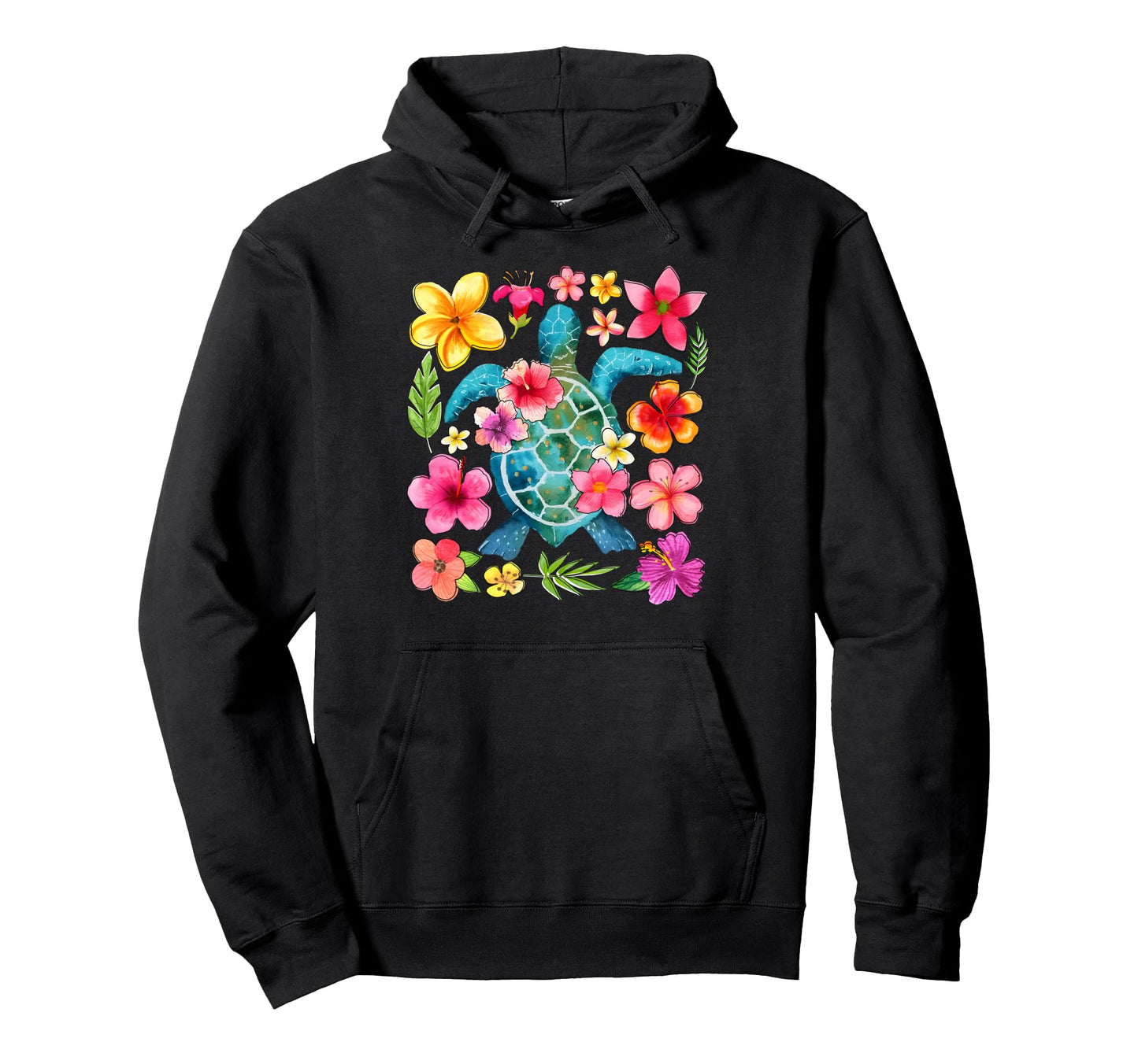 Boho Floral Turtle Save Sea Turtle Hoodie - Unique Graphic Men Women - T-Shirt, Sweatshirt, Hoodie