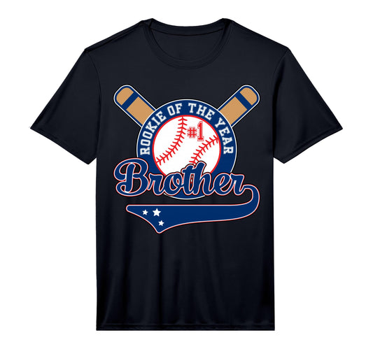 Brother Rookie 1St Birthday Baseball T-Shirt - Streetwear Style for Adults - T-Shirt, Sweatshirt, Hoodie